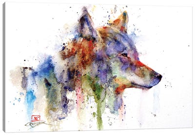 Coyote Canvas Art Print - Wolf Art