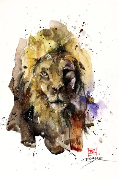 Lion by Dean Crouser framed canvas print