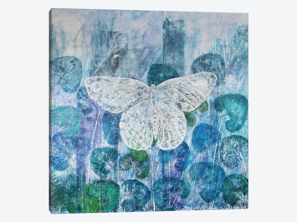 Butterfly In The Blue by Daniela Carletti 1-piece Canvas Wall Art