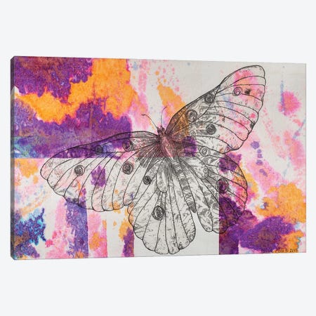 Butterfly The Flight Canvas Print #DCT11} by Daniela Carletti Canvas Art