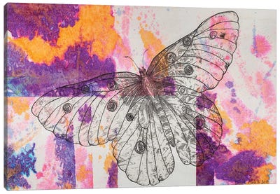 Butterfly The Flight Canvas Art Print - Daniela Carletti