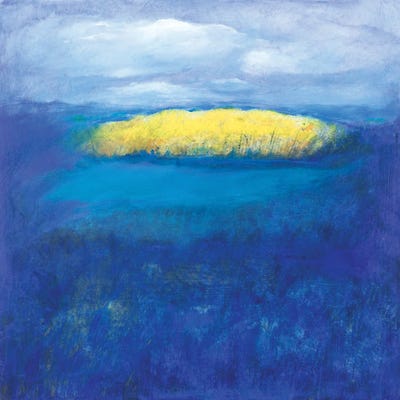 Golden Island by Daniela Carletti metal wall art