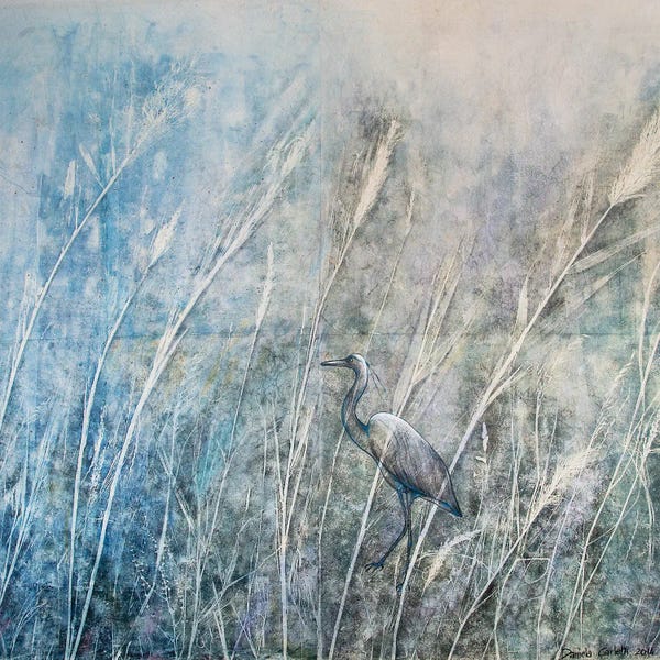 Black & White & Blue: On The Path Of Herons III by Daniela Carletti