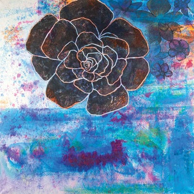 Peony In A Landscape I by Daniela Carletti metal wall art