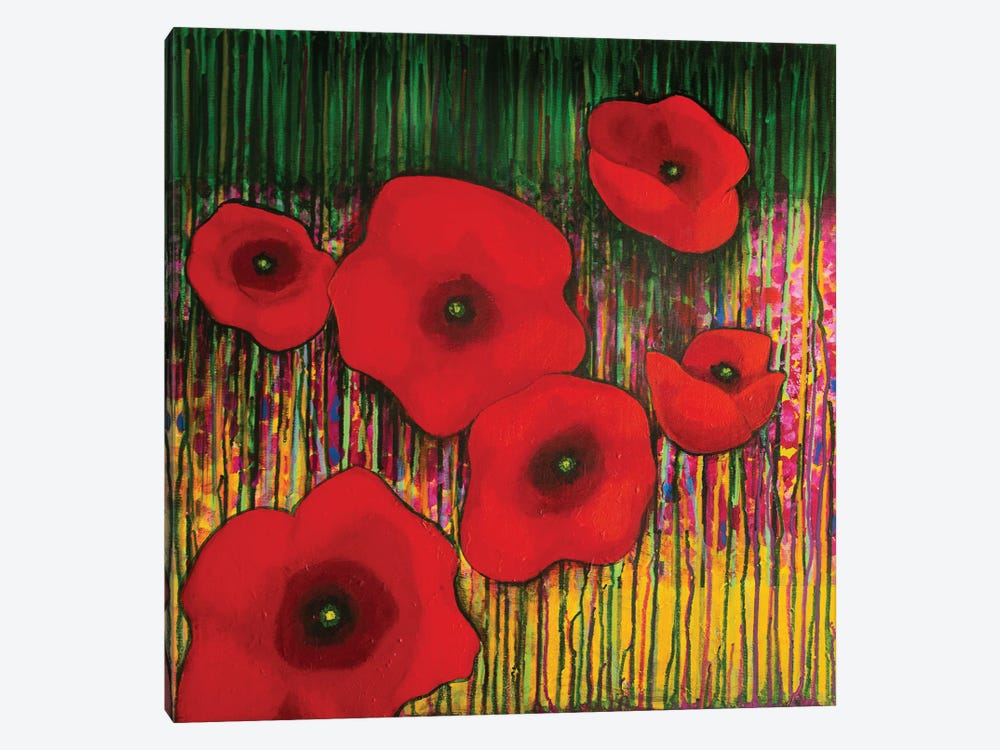 Red Poppies by Daniela Carletti 1-piece Canvas Wall Art