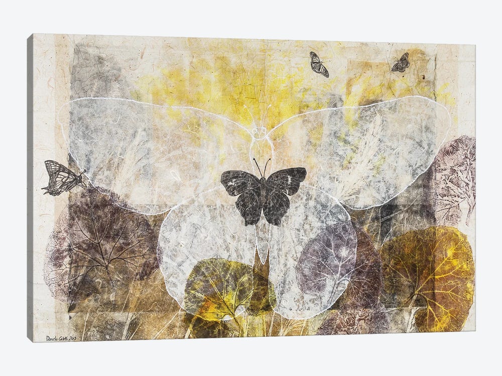 Butterflies Enjoy Autumn by Daniela Carletti 1-piece Canvas Artwork