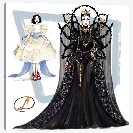 Evil Queen And Snow White Canvas Print #DCV13} by Danilo Cerovic Canvas Art