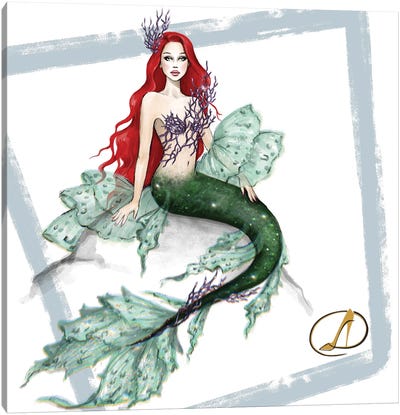 Little Mermaid Fashion Canvas Art Print - Ariel