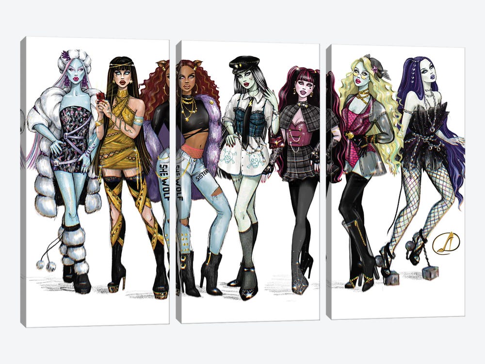 Monster High by Danilo Cerovic 3-piece Canvas Art