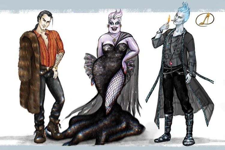 Ursula, Hades, Gaston