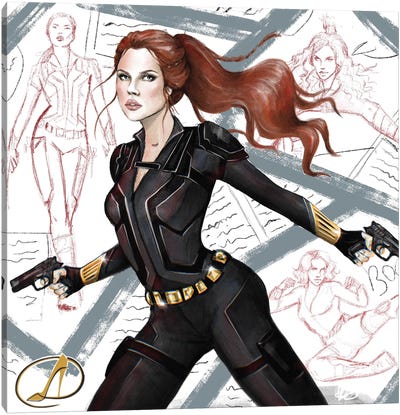Black Widow Canvas Art Print - The Avengers