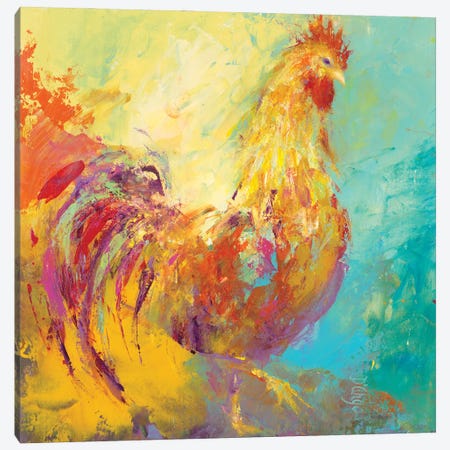 Funky Chicken I Canvas Print #DDA25} by Dina DArgo Canvas Artwork