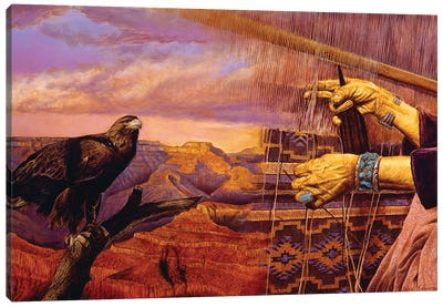 Canyon Weaver Canvas Art Print - Buzzard & Hawk Art