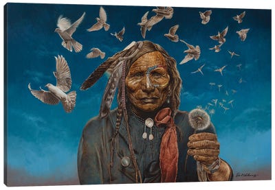Peacemaker Canvas Art Print - Dove & Pigeon Art