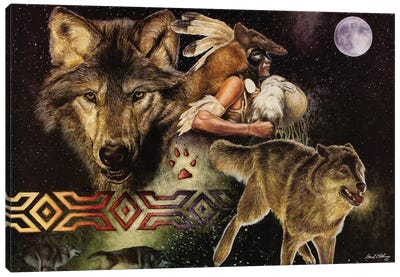 Arapaho Moon Canvas Art Print - Coyote Art