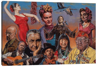 Under A New Mexico Sky Canvas Art Print - Frida Kahlo