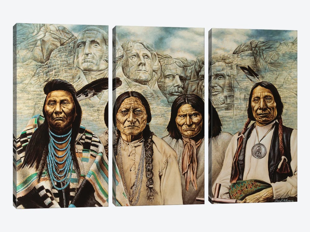 Original Founding Fathers by David Behrens 3-piece Canvas Art Print