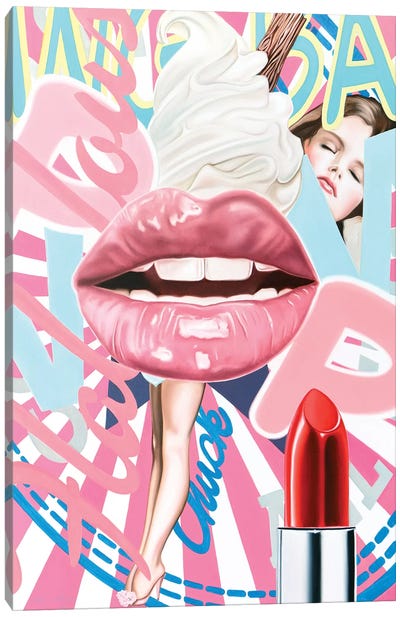 Pop Tart Canvas Art Print - Lips Art