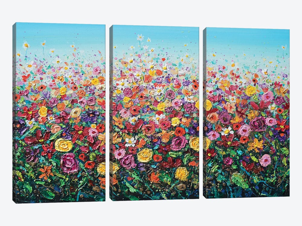 Bloom Of Flowers by Amanda Dagg 3-piece Canvas Artwork