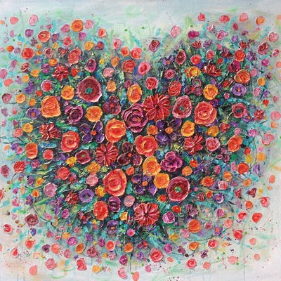 Blossoming Floral Heart by Amanda Dagg canvas print