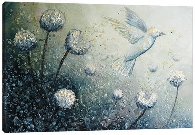 When Hope Takes Flight Canvas Art Print - Dandelion Art