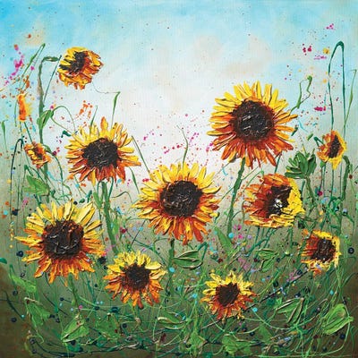 Blossoming Sunflowers by Amanda Dagg canvas print