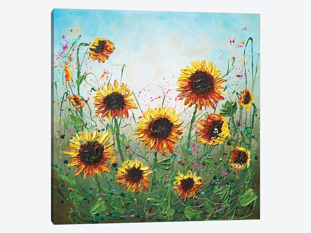 Blossoming Sunflowers by Amanda Dagg 1-piece Canvas Wall Art