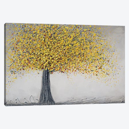 Happy Yellow Tree Canvas Print #DDG24} by Amanda Dagg Canvas Art