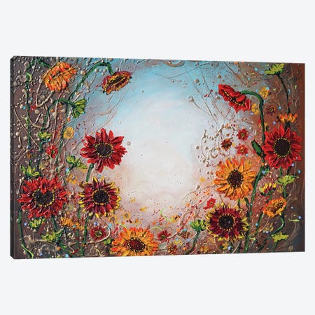 Autumn Sunflowers Canvas Print #DDG25} by Amanda Dagg Canvas Artwork