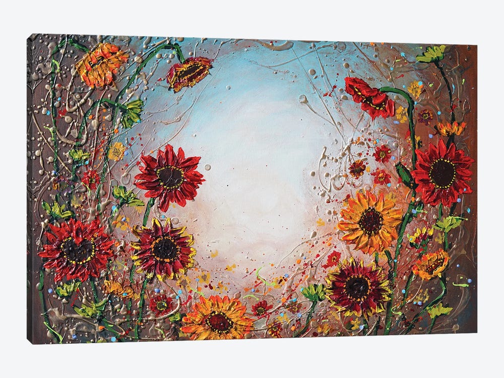 Autumn Sunflowers by Amanda Dagg 1-piece Canvas Art Print