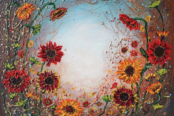 Amanda Dagg: Autumn Sunflowers by Amanda Dagg