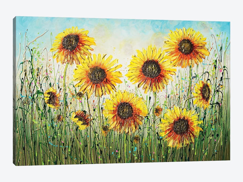 Sunflowers Basking In The Sun by Amanda Dagg 1-piece Art Print