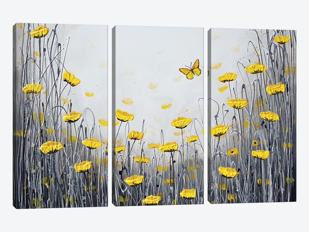 Happy Butterfly by Amanda Dagg 3-piece Canvas Artwork