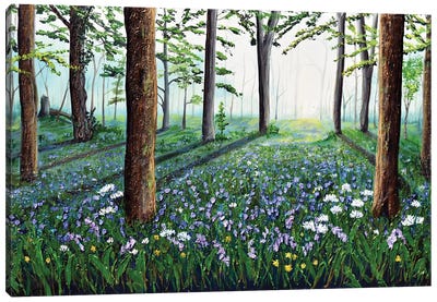Bluebell Woods Canvas Art Print - Palette Knife Prints