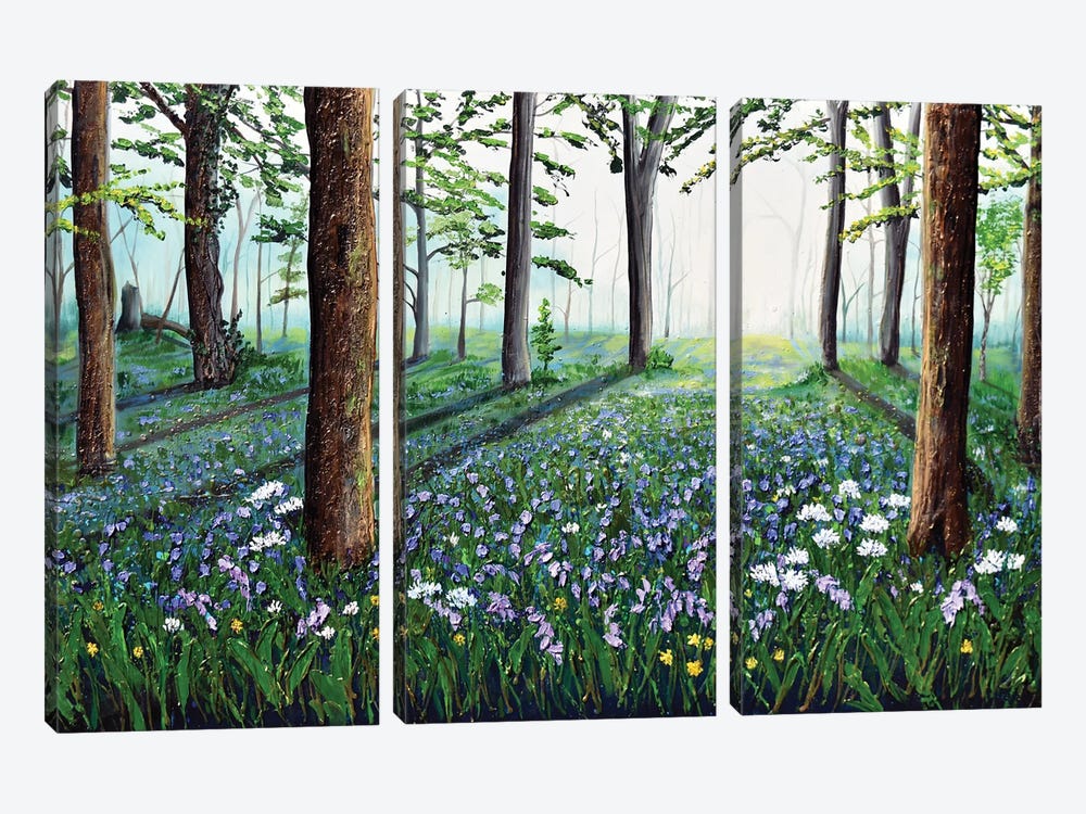 Bluebell Woods by Amanda Dagg 3-piece Canvas Art