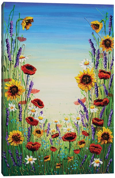 Symphony Of Wildflowers Canvas Art Print - Wildflowers