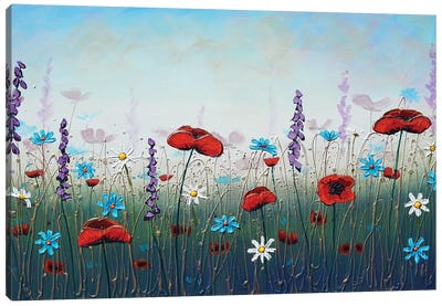 Summer Evening Canvas Art Print - Wildflowers