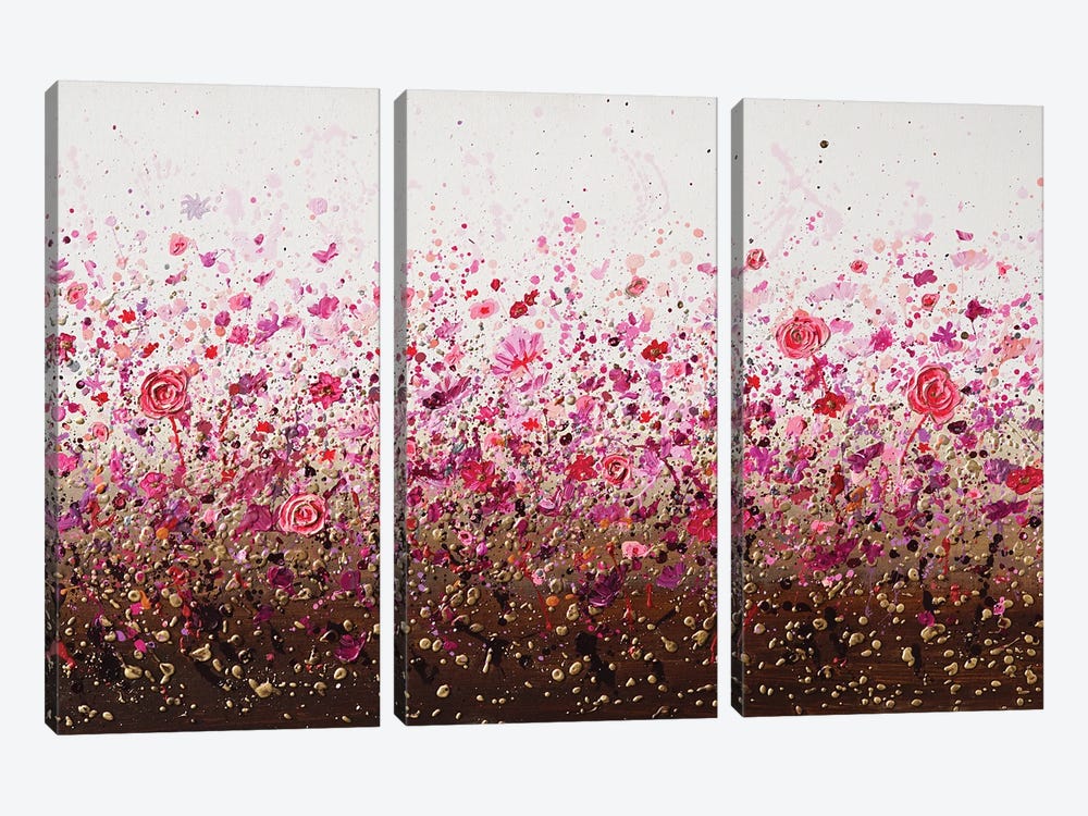 Virtuous Floral Bloom by Amanda Dagg 3-piece Canvas Wall Art