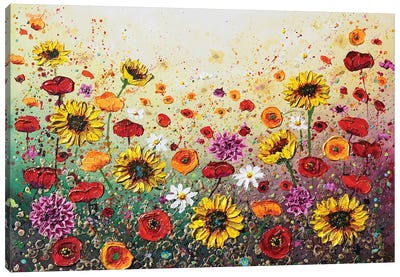 Bursting Love Canvas Art Print - Sunflower Art