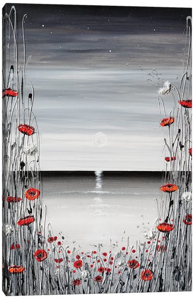 Moonlight Evening Canvas Art Print - Poppy Art