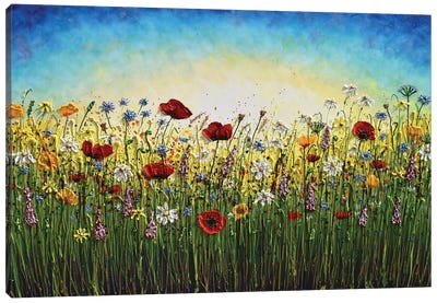 Summer Explosion Of Wildflowers Canvas Art Print - Wildflowers