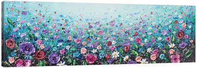 Flourishing Floral Canvas Art Print - Wildflowers