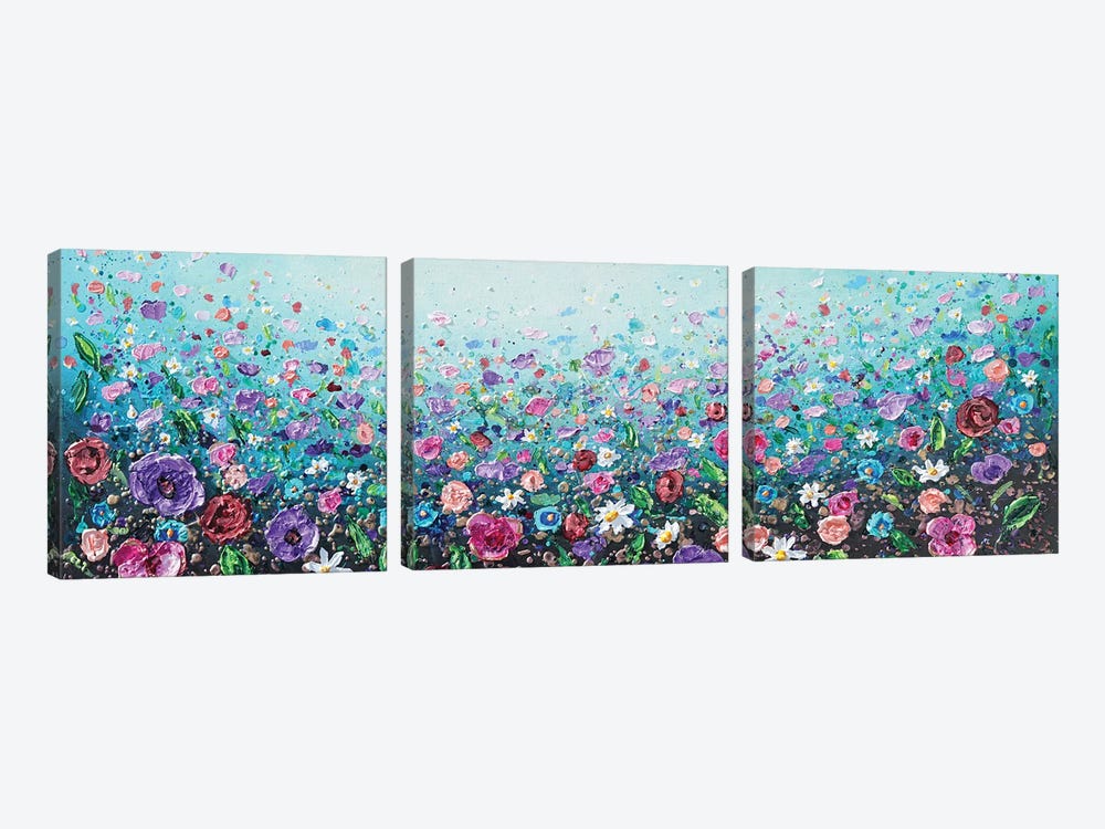 Flourishing Floral by Amanda Dagg 3-piece Canvas Artwork