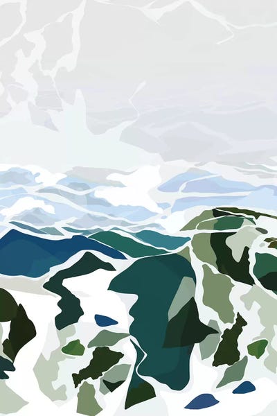 Green Mountains by Danse De Lune framed canvas print