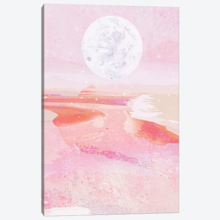 Pink Moonrise Canvas Print #DDL49} by Danse De Lune Canvas Art