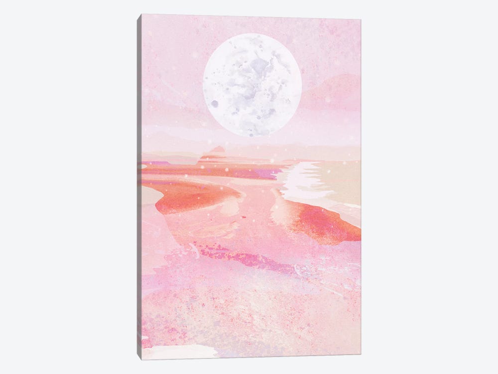 Pink Moonrise by Danse De Lune 1-piece Canvas Wall Art