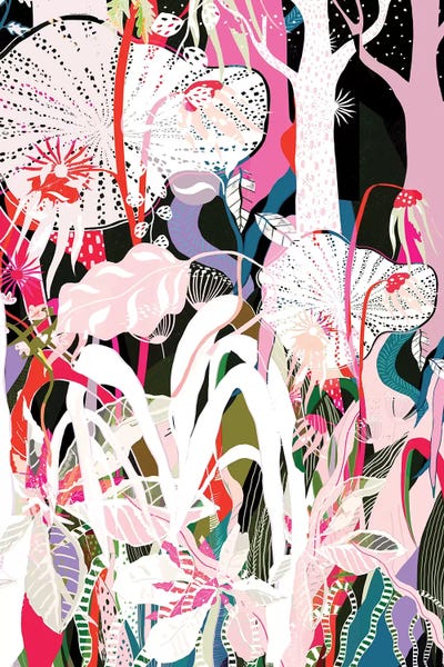 Psychadelic Forest by Danse De Lune framed canvas print