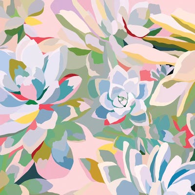 Summer Succulents by Danse De Lune framed canvas print