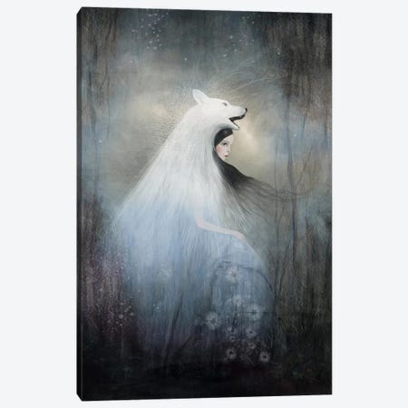 Wolf Princess Canvas Print #DDL73} by Danse De Lune Art Print