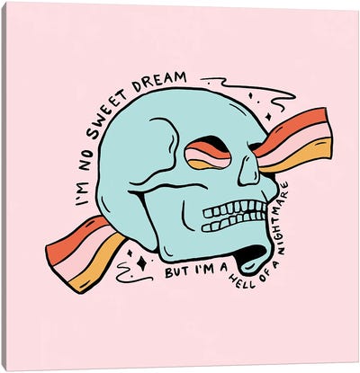 No Sweet Dream Canvas Art Print - Doodle By Meg